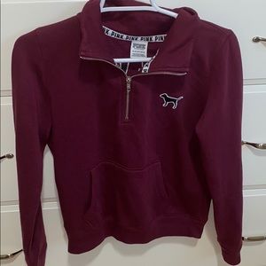 maroon PINK/VS quarter zip